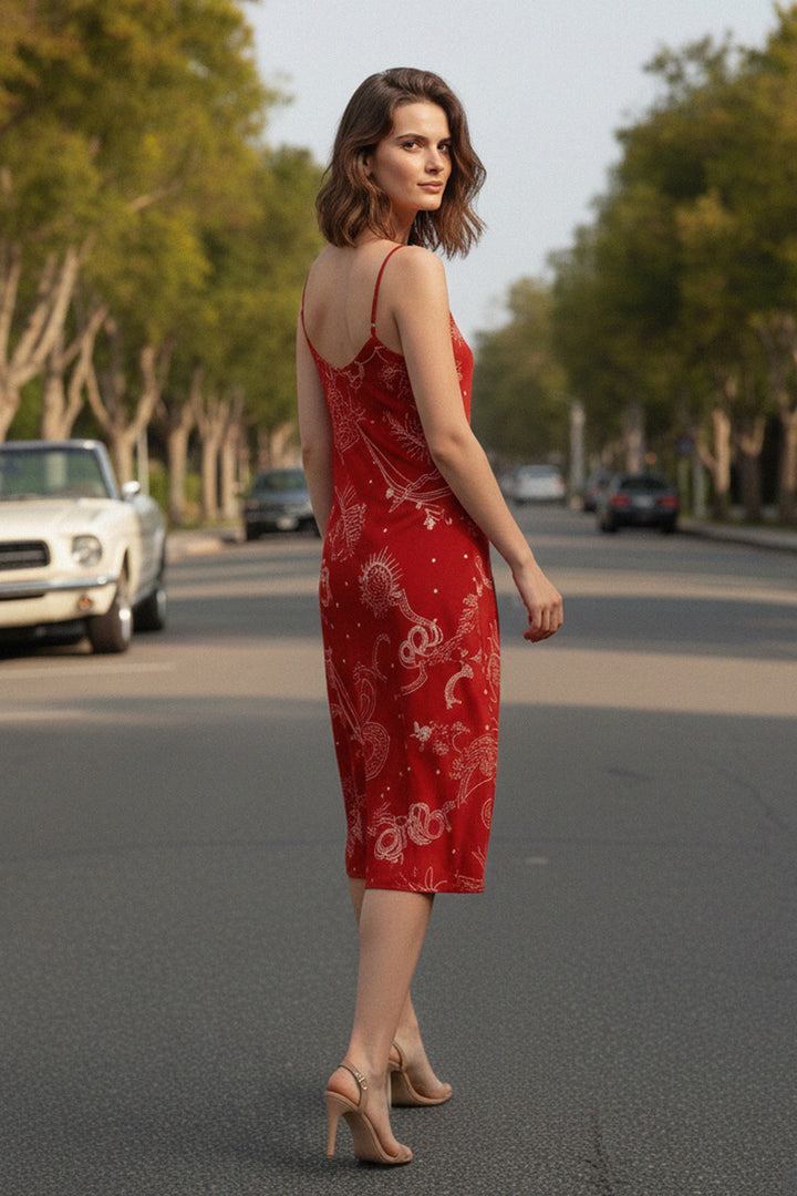 chic style, casual fashion, summer dress, stylish wear, bold red, versatile chic, Kyle X Shahida, fashion collection