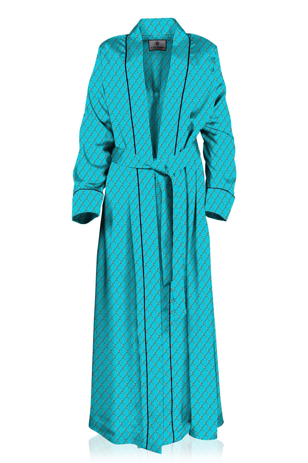 "womens kimono robes" "woman in silk robe" "Kyle X Shahida" "washable silk robe"
