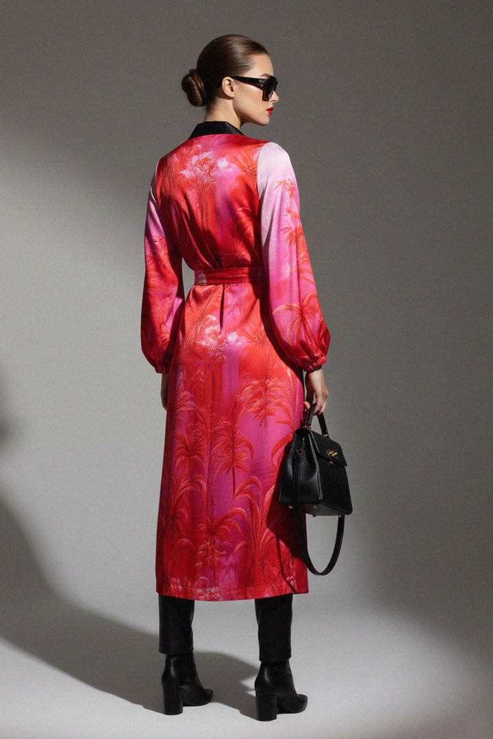 womens silk kimono, long kimono robe, pink robe, Kyle Richards, Kyle Store, Shahida Clayton, RHOBH kimono, silk luxury