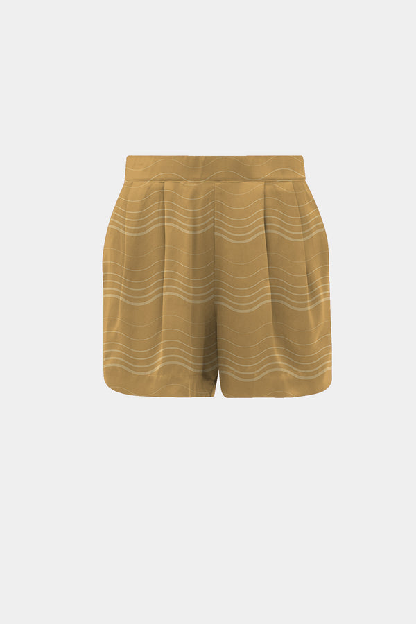 shorts for women,
high waisted shorts,
silk shorts, Kyle X Shahida,