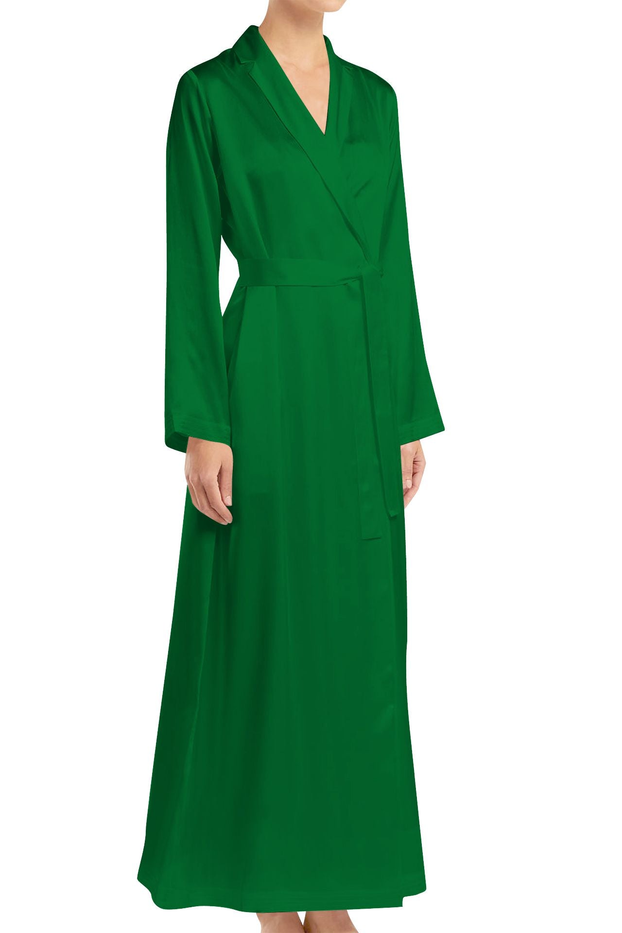 "green wrap dress plus size" "wrap dress maxi long sleeve" "Kyle X Shahida" "wrap dress emerald green"