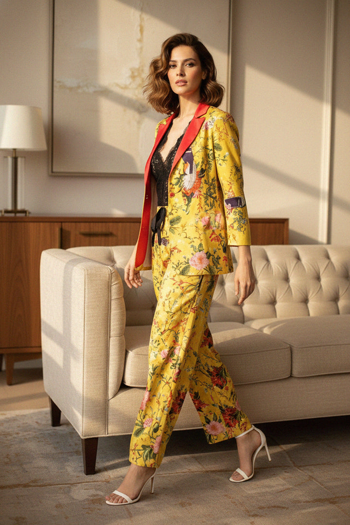 premium-suit-set, feminine-fashion-style, designer-inspired-fit, statement-yellow-look