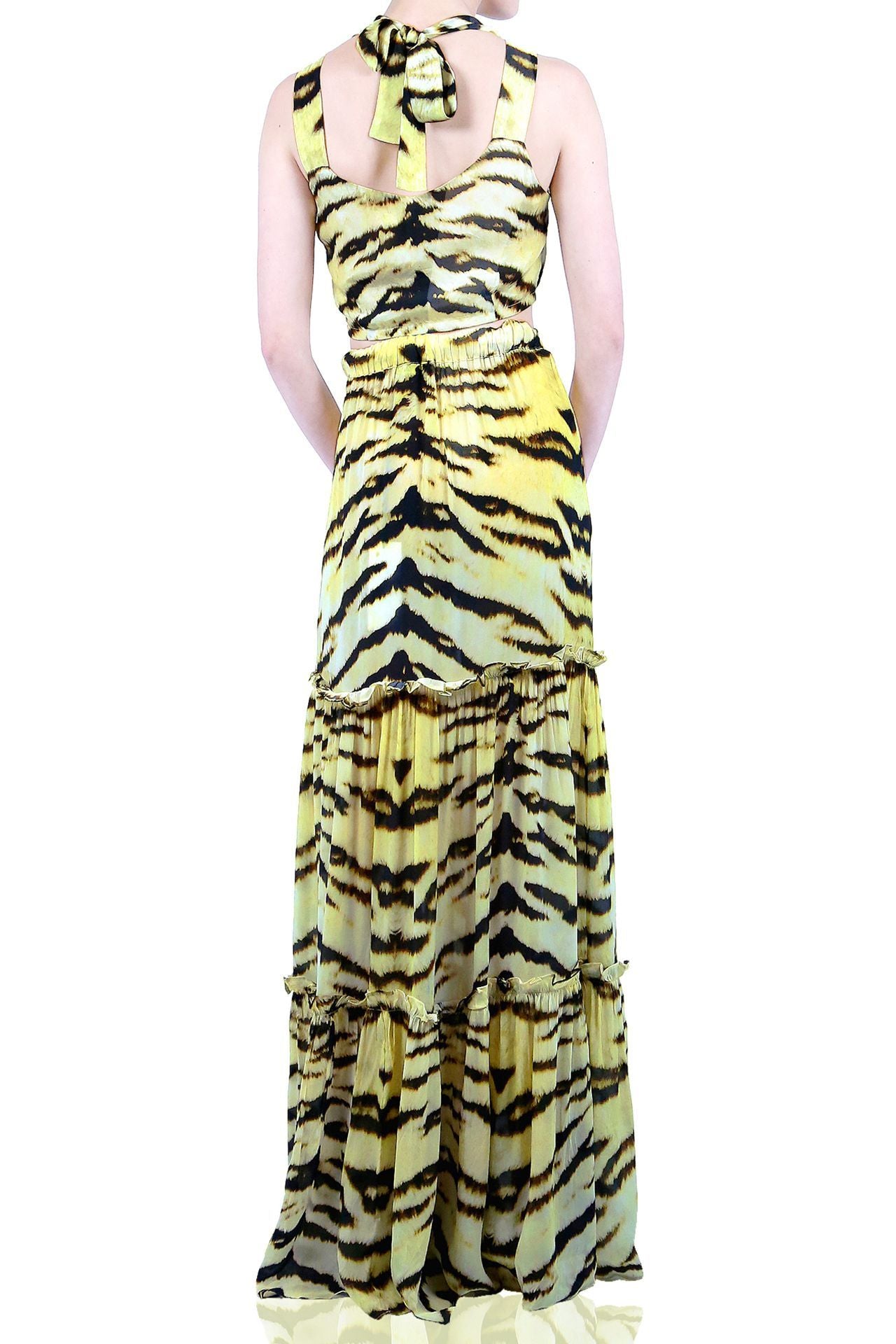 Tiger Print Maxi Skirt Set