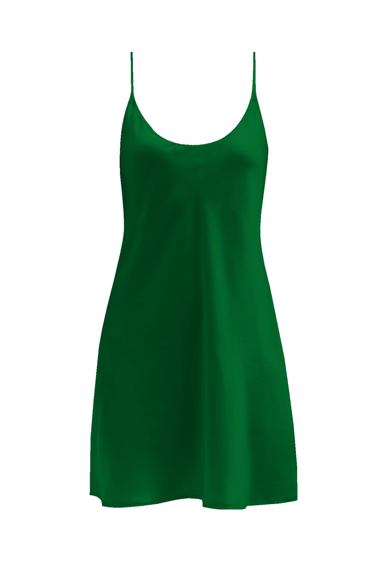 Made with Cupro Vegan Silk Mini Dress in Green