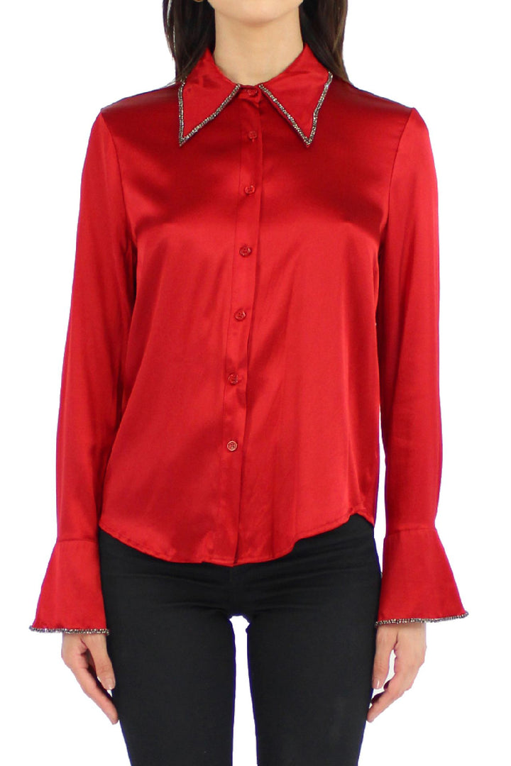 red designer dress shirt Van Heusen Classic Fit Solid Dress Shirt, Red