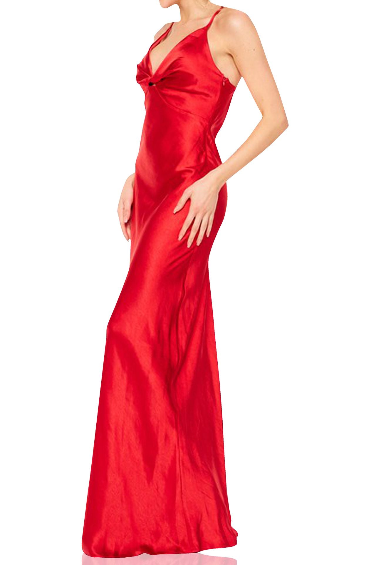 Marchesa Couture Fall 2023 Red Floral Gown - Vivaldi Boutique