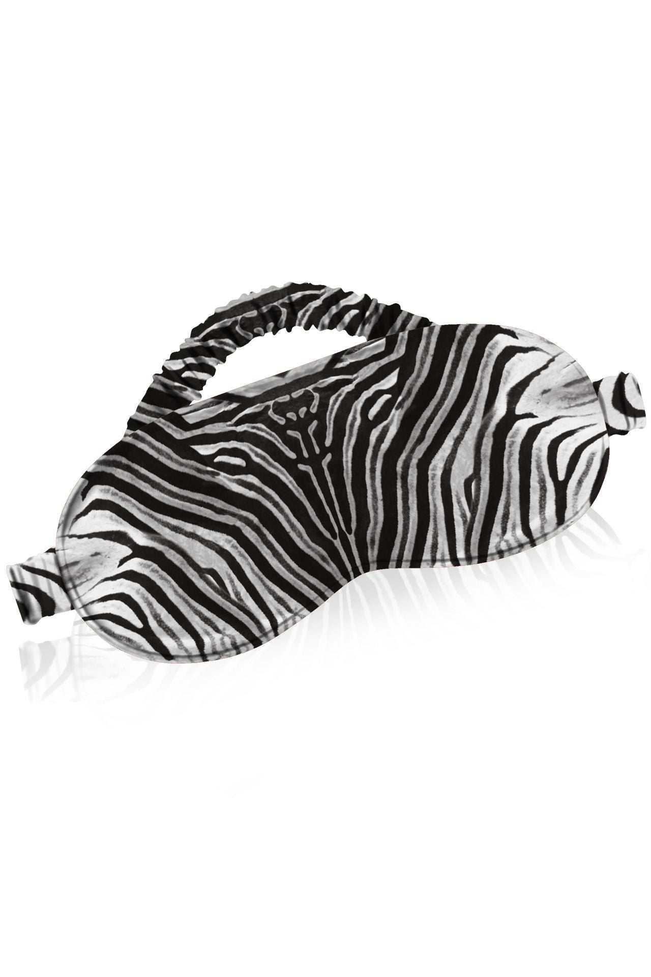 Silk Eye Mask In Zebra Print