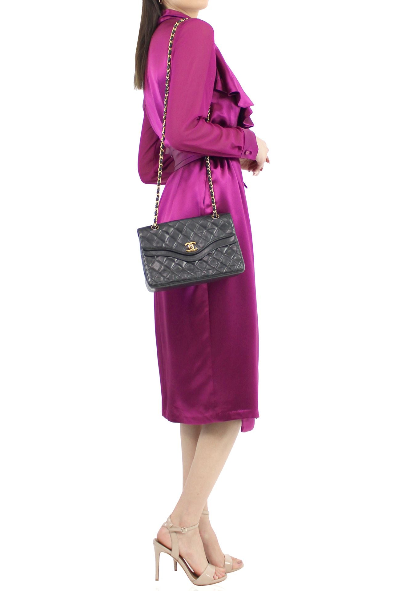 Designer-Midi-Robe-Dress-Purple-By-Kyle-Richard