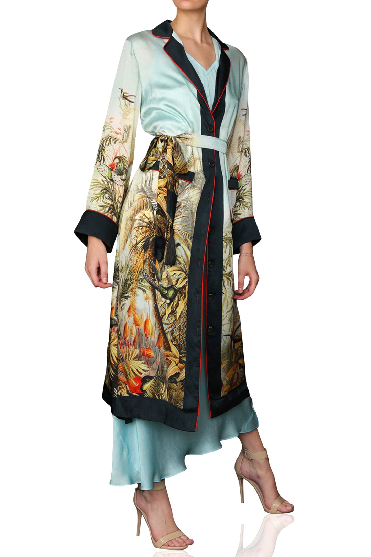 Silk Long Robe Jacket