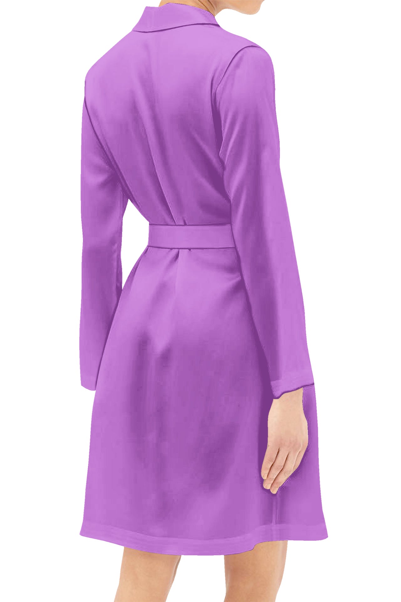 African Violet Mini Length Wrap Dress Made with Cupro