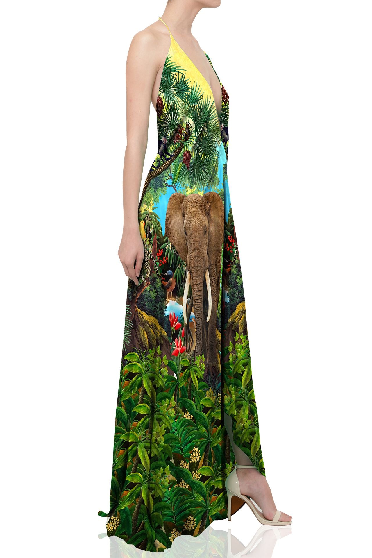 Convertible Dress in Jungle Print