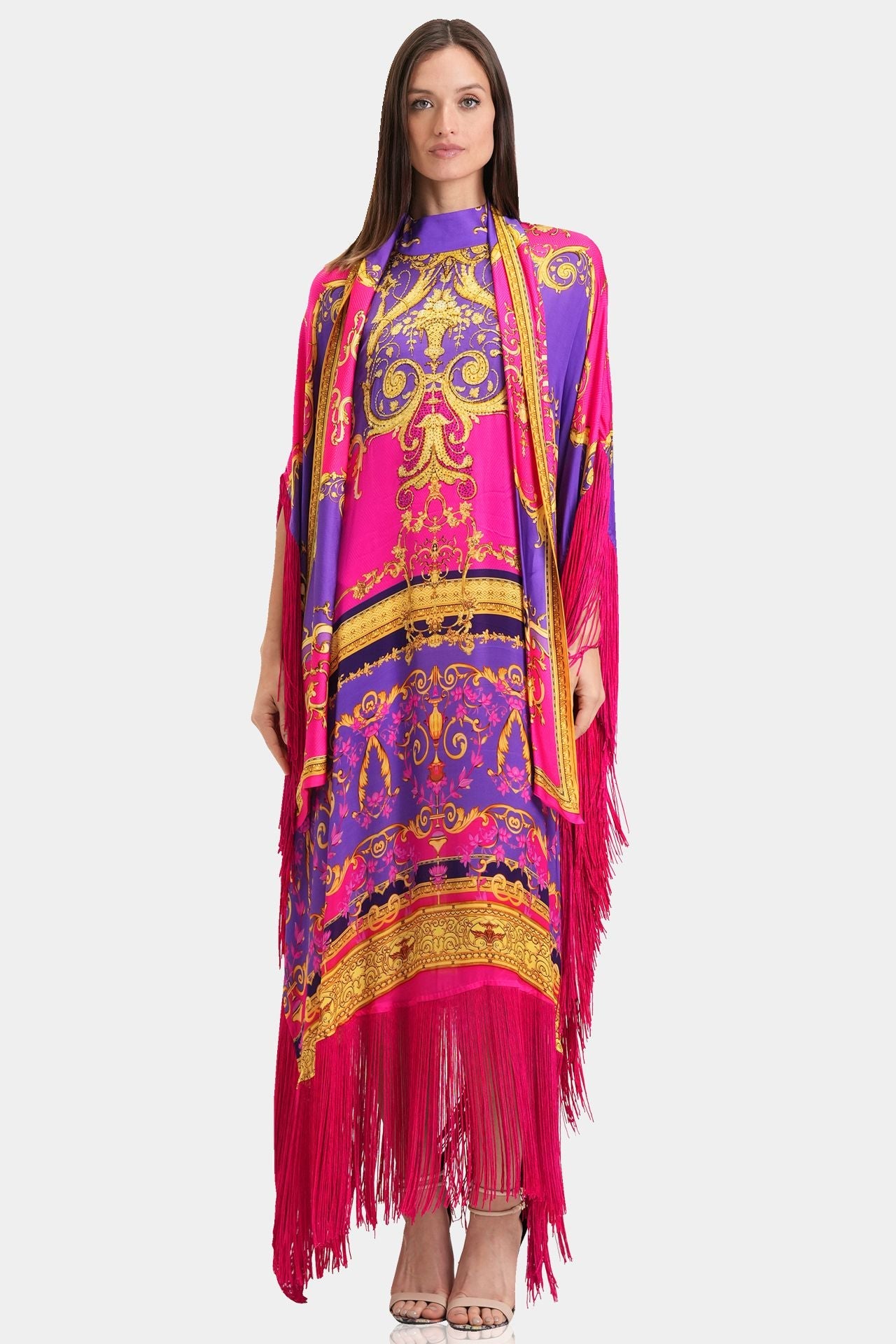 Shahida Fringe Kaftan Dress