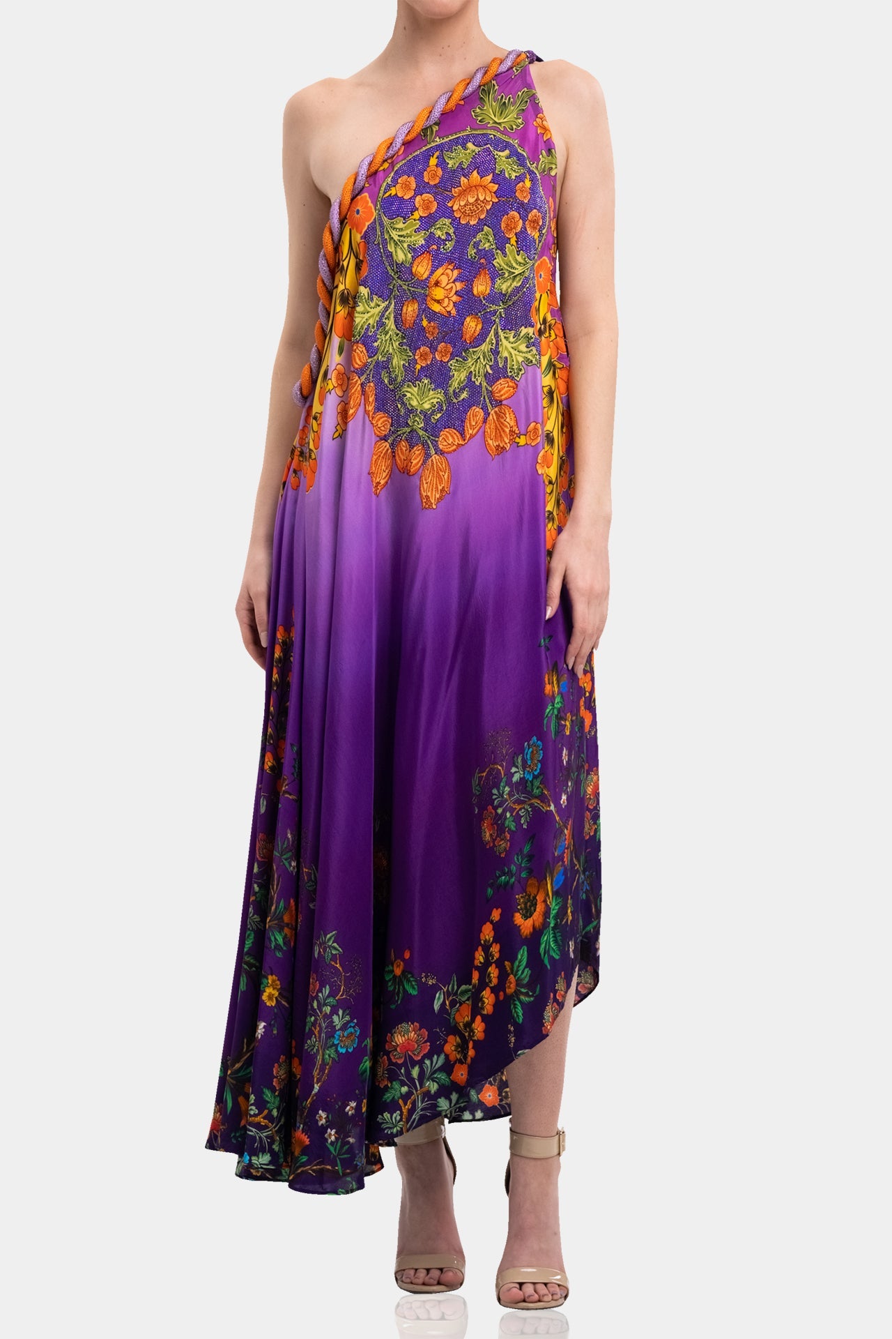 Purple Backless Long Dress