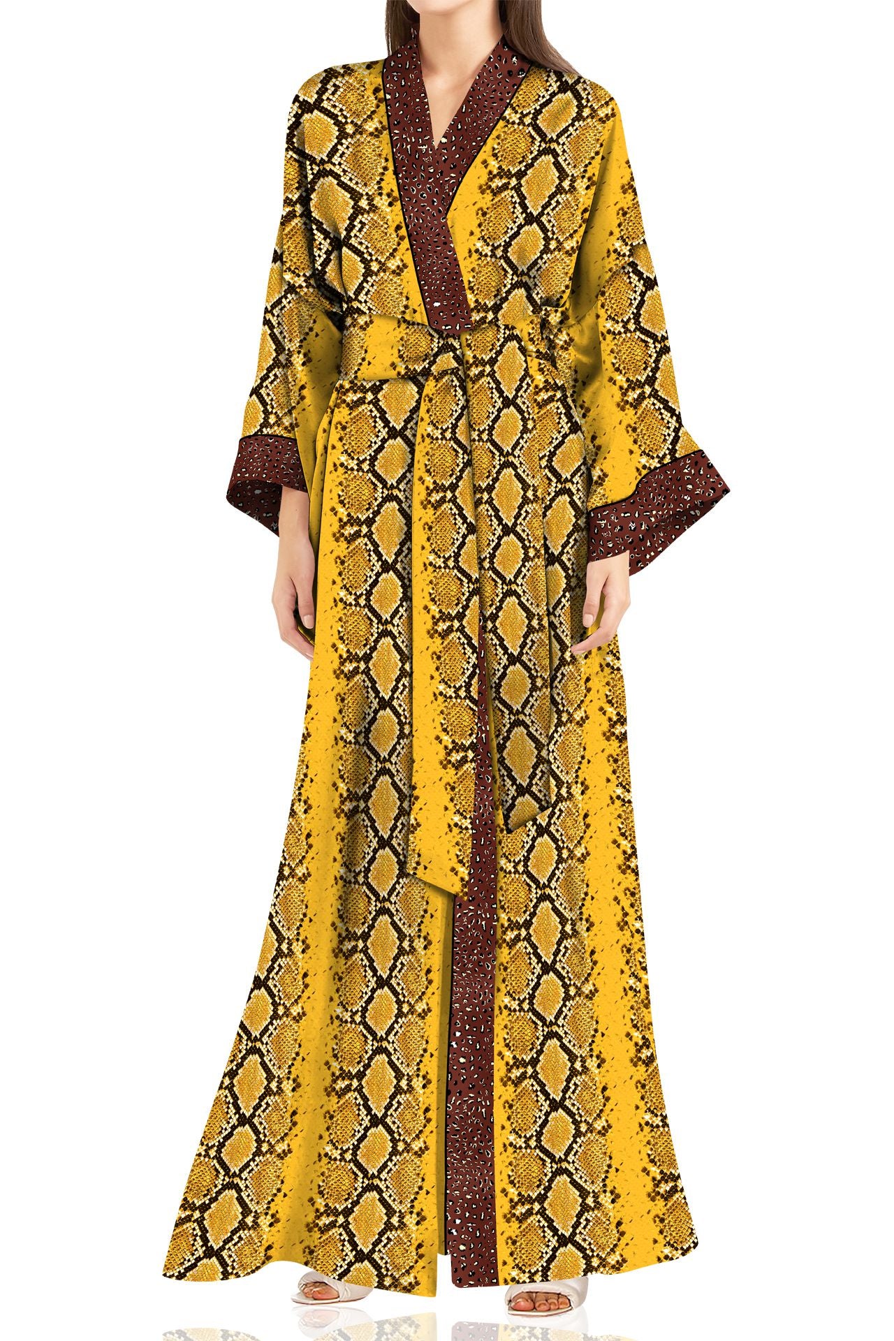 Long Kimono Robe Made with Vegan Silk