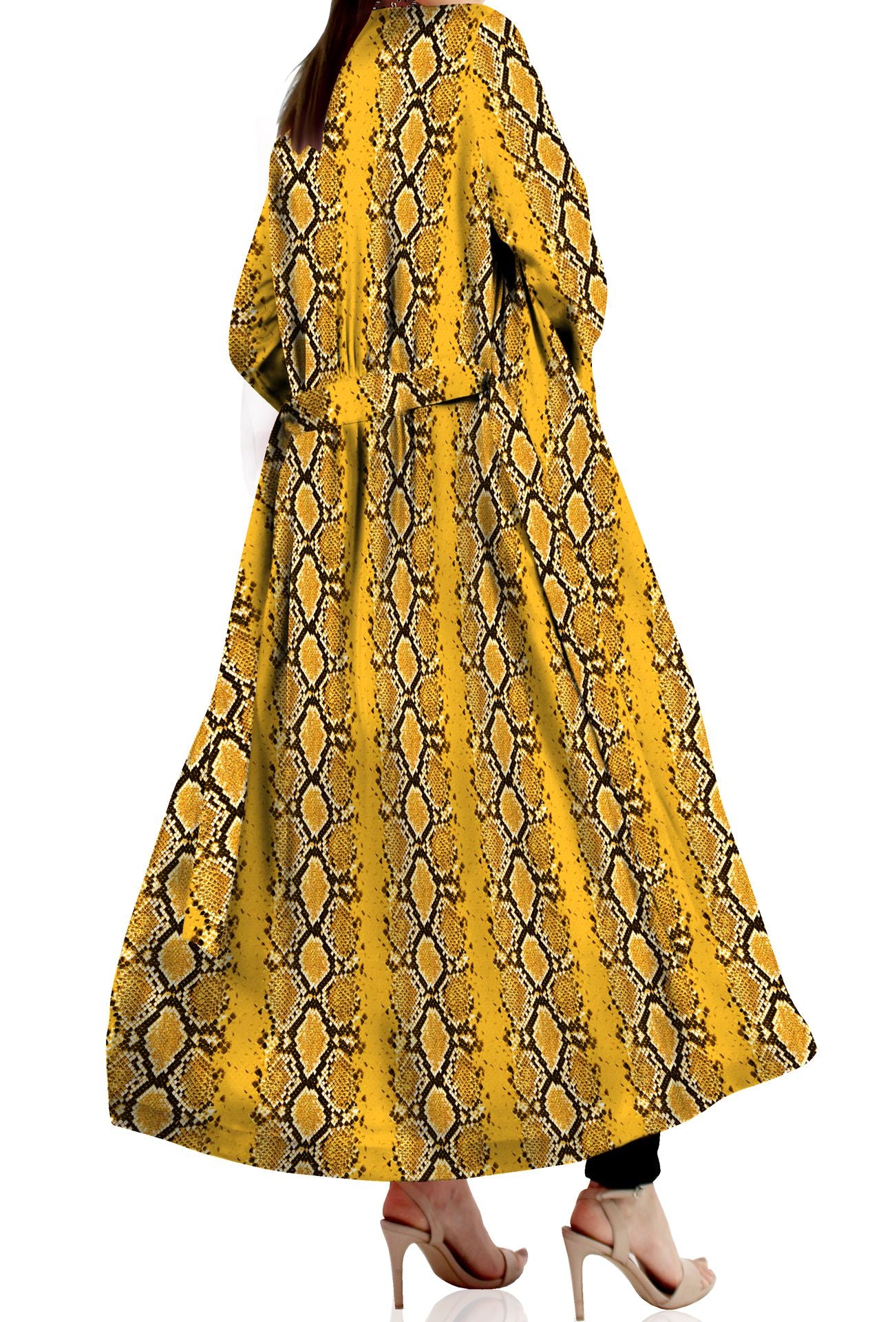 Robe Dress Made with Vegan Silk in  Golden Cob