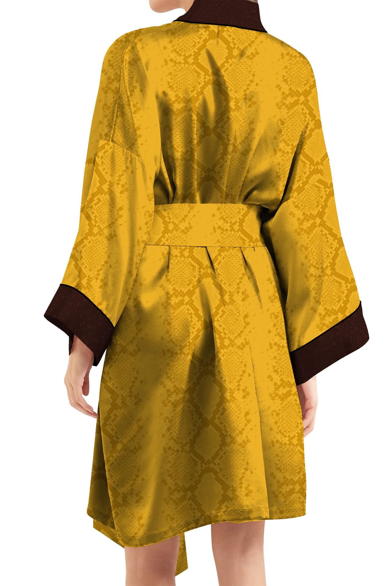 Sustainable Silk Cupro Short Length Kimono Robe