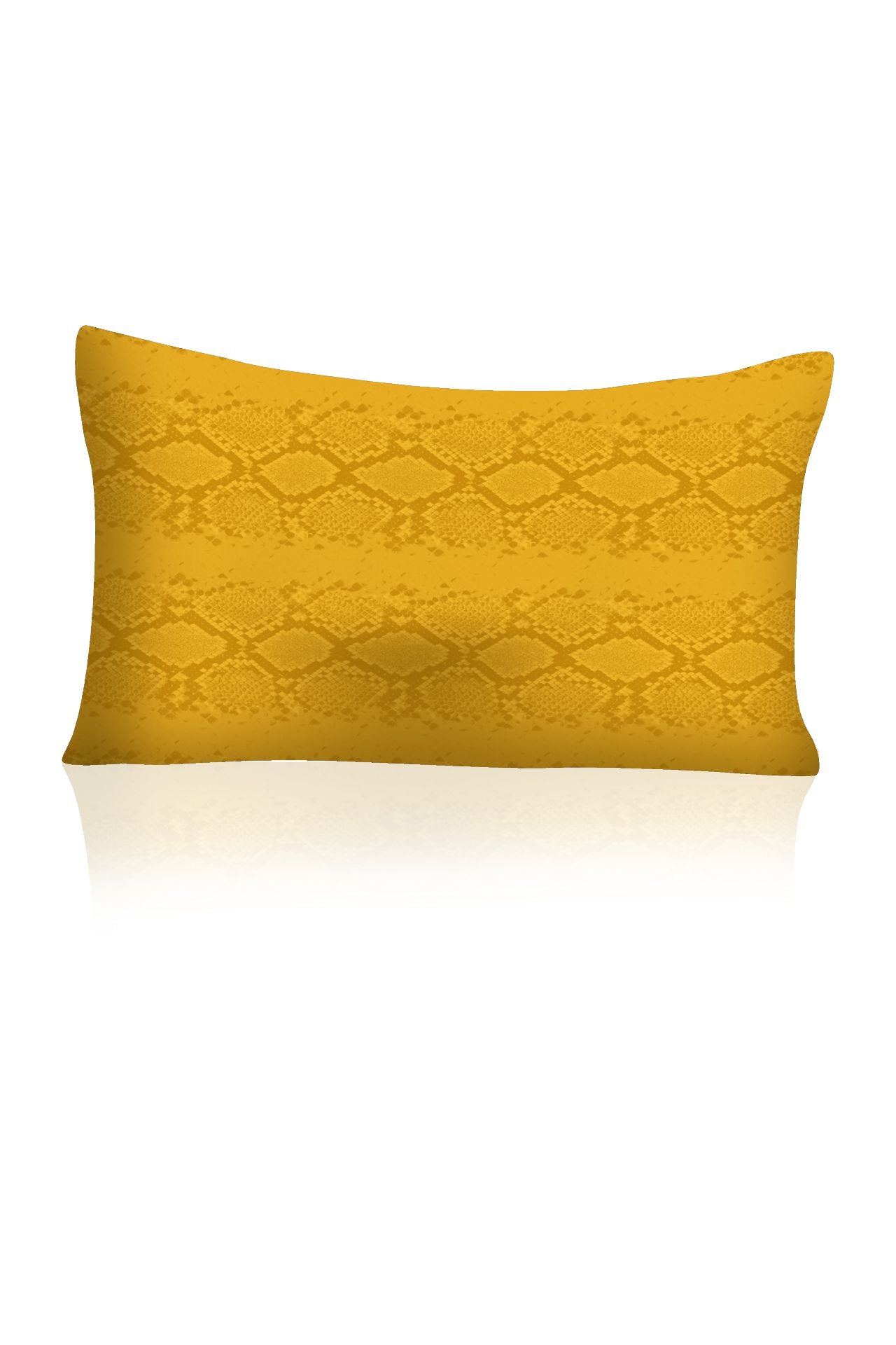 Solid Yellow Pillow Cover Vegan Silk