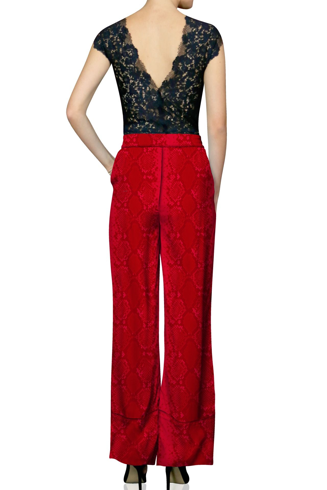 Made With Sustainable Silk Cupro  Wide Leg Pants