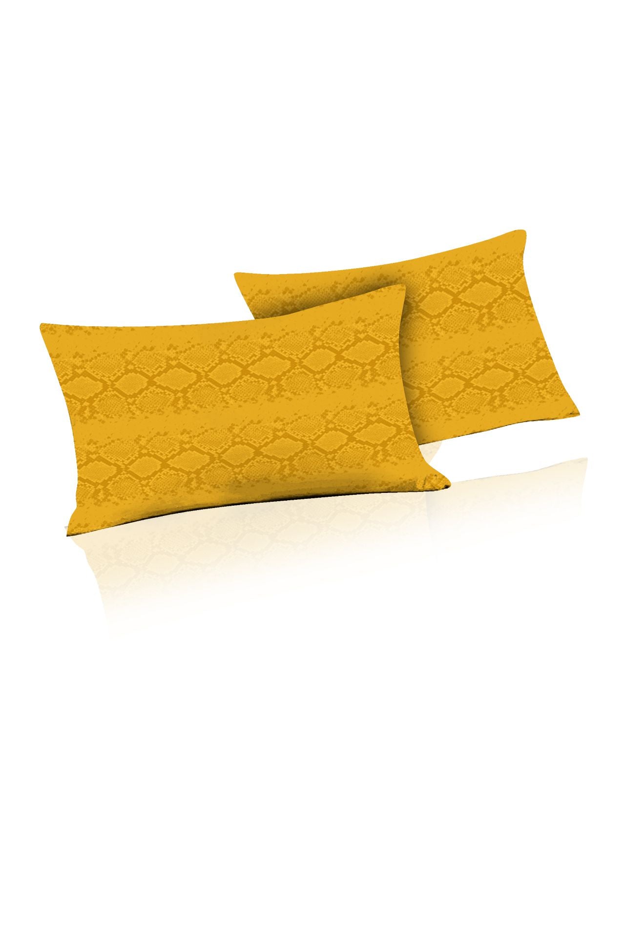 Solid Yellow Pillow Cover Vegan Silk