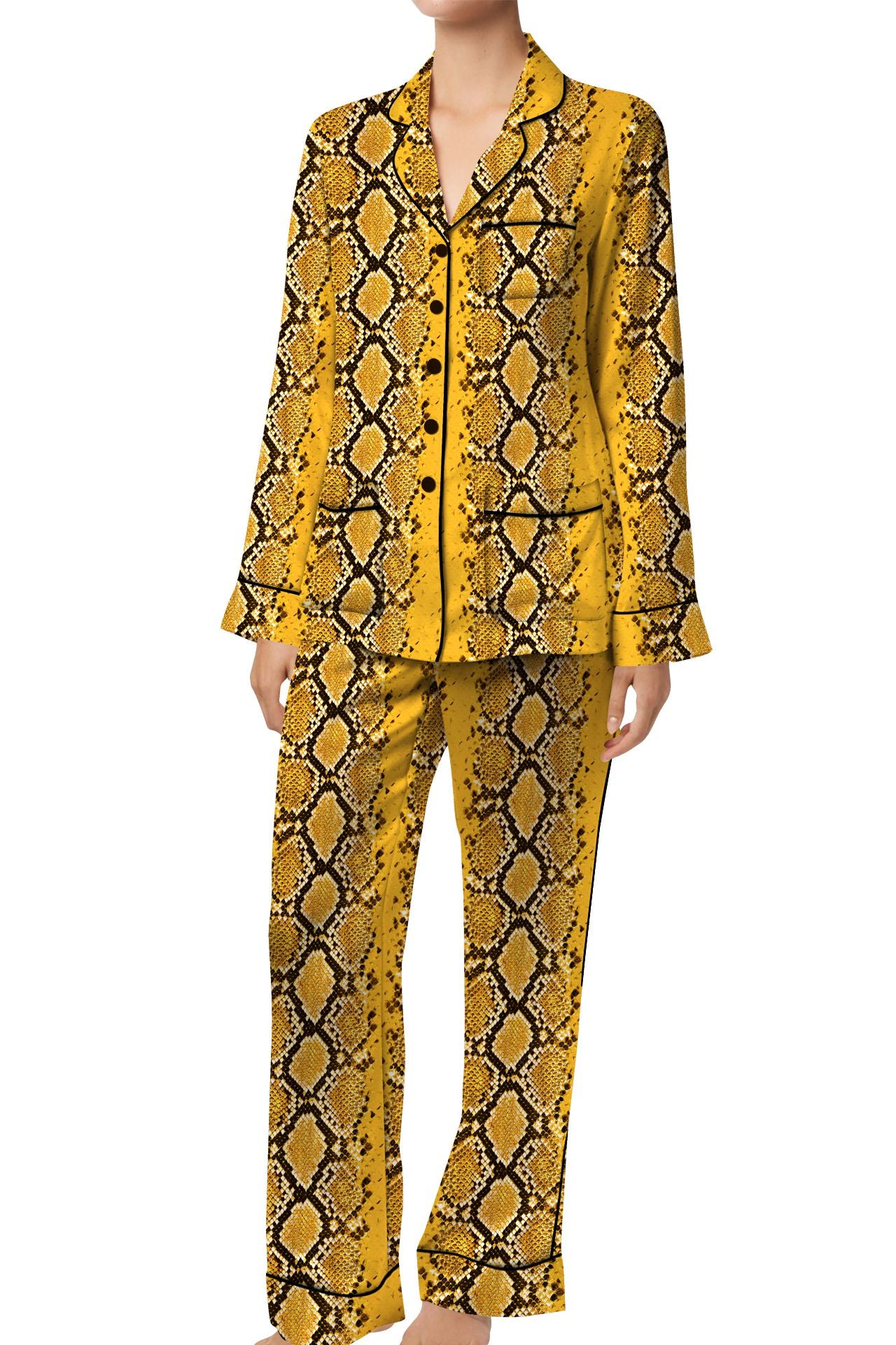 Vegan Silk Full Sleeve Pajama Set made with cupro