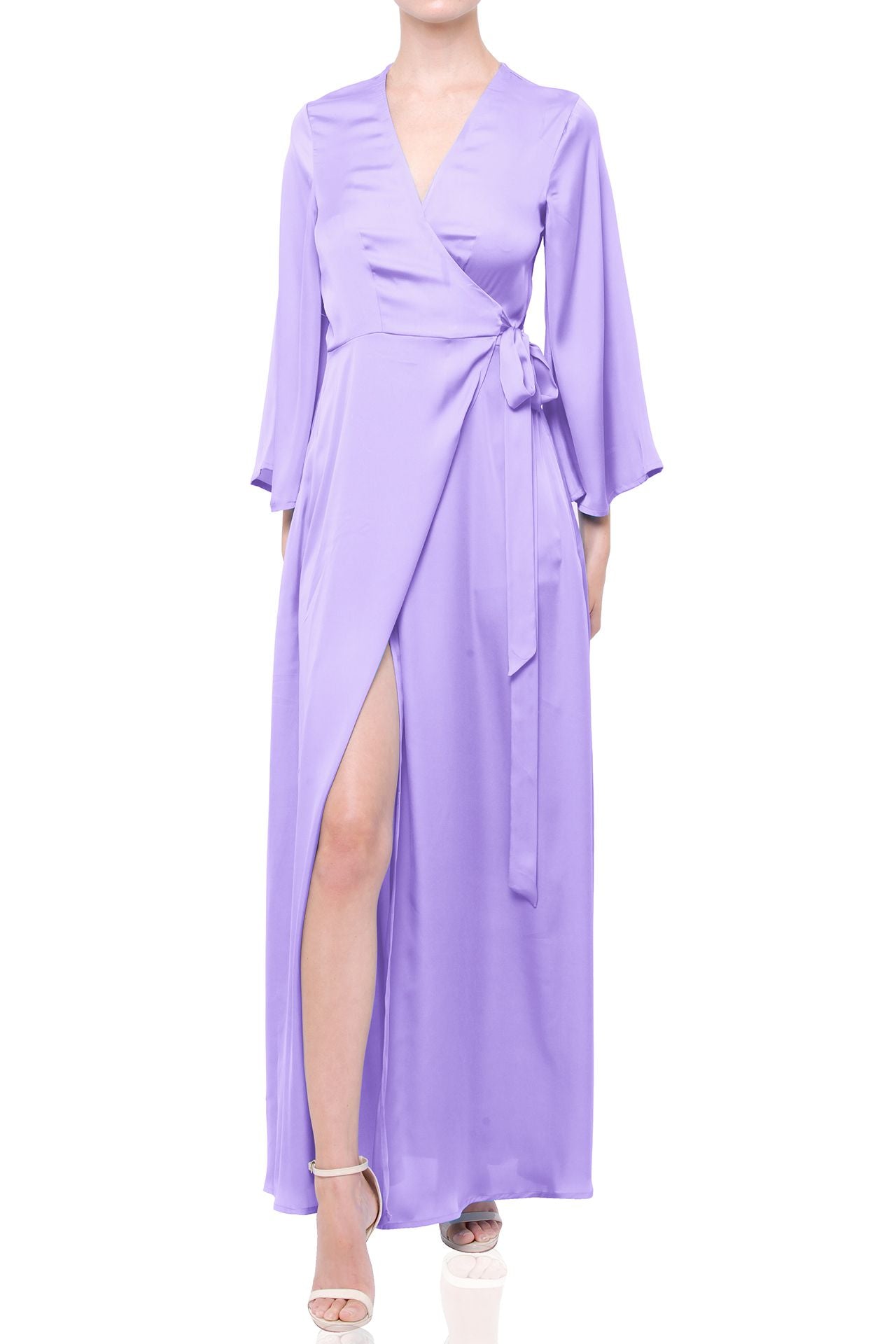 Digital Lavender Sustainable Wrap Dress