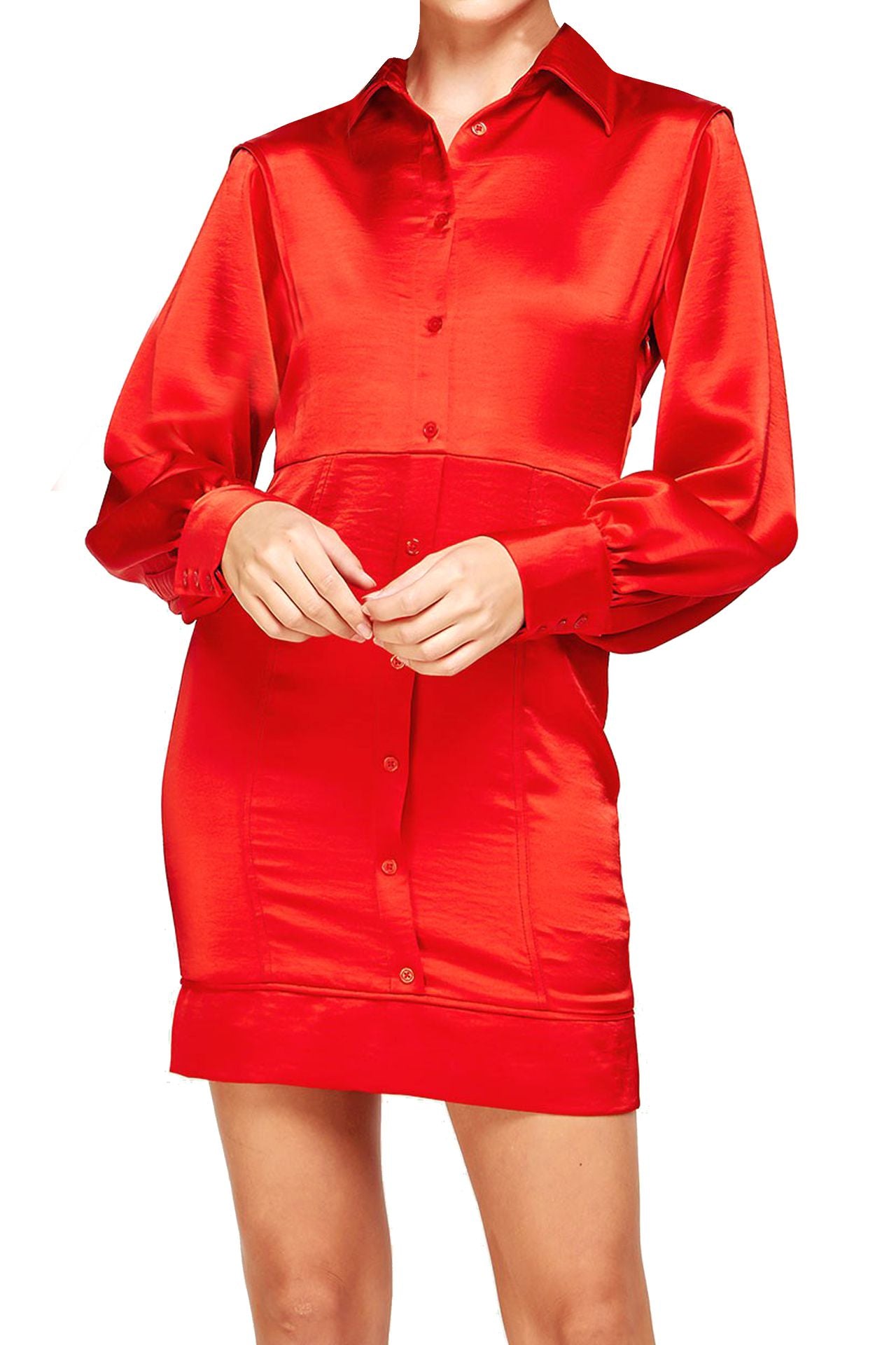 Red Full Sleeve Dress