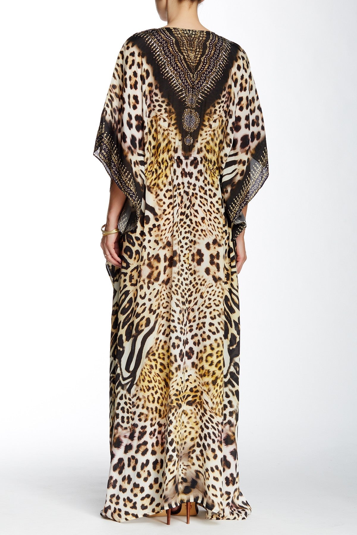 Leopard print kaftan dress animal print