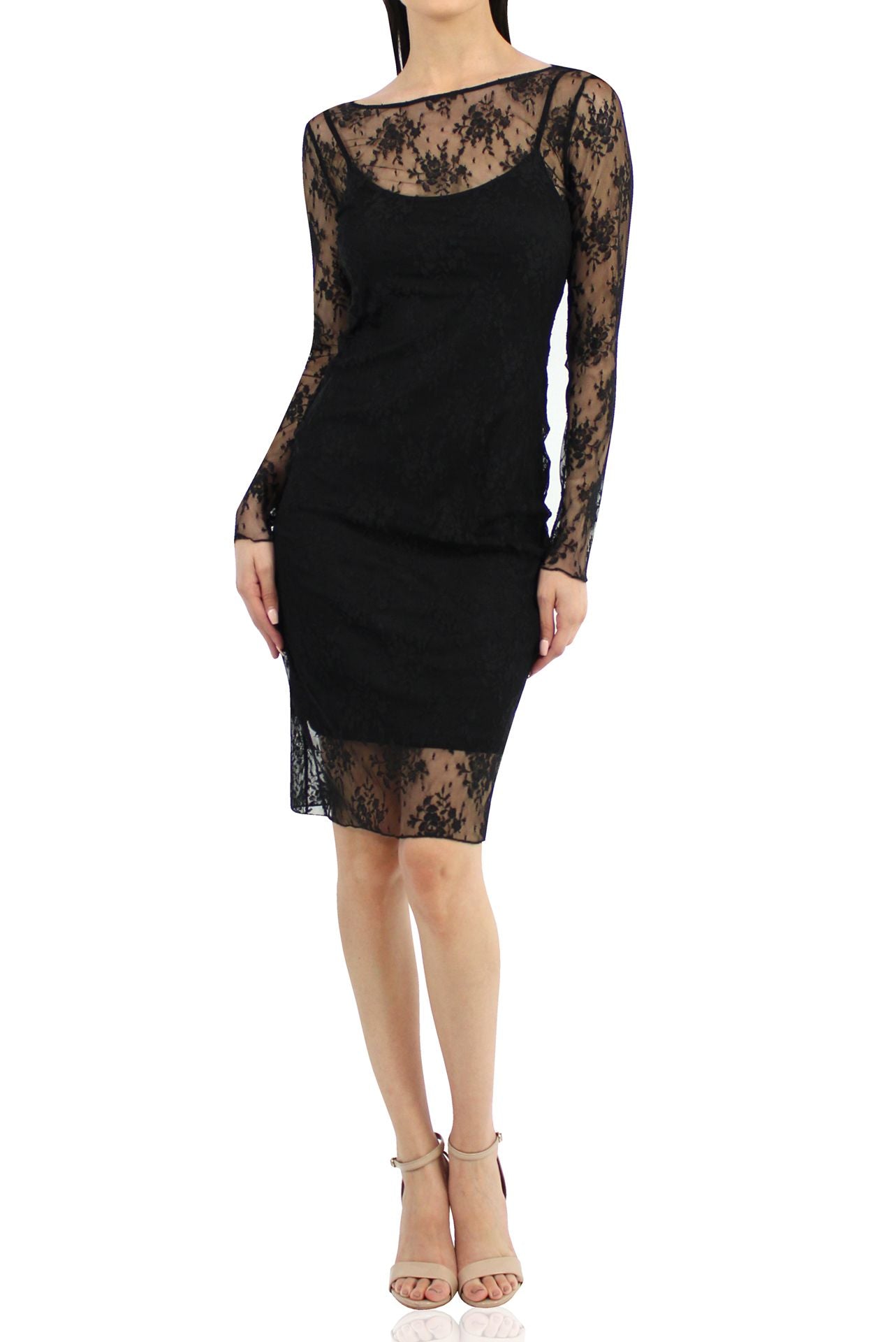 mini black designer dress Sheer Dresses