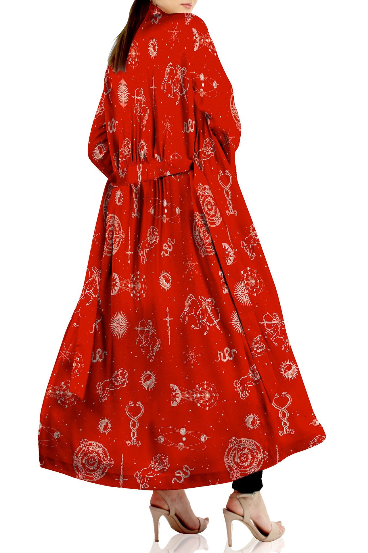 Red Silk Robe Dress