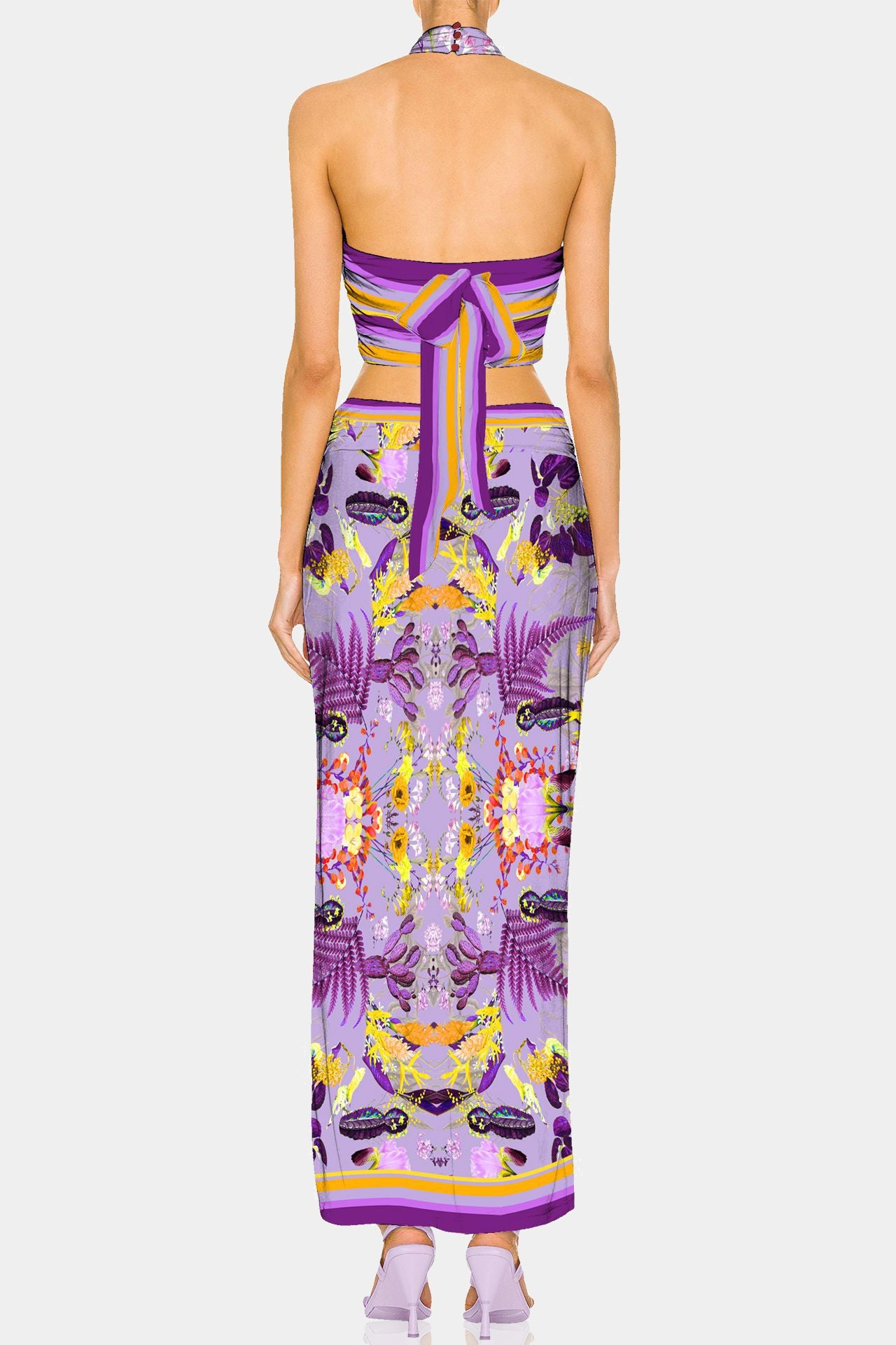 Purple Long Sarong Dress