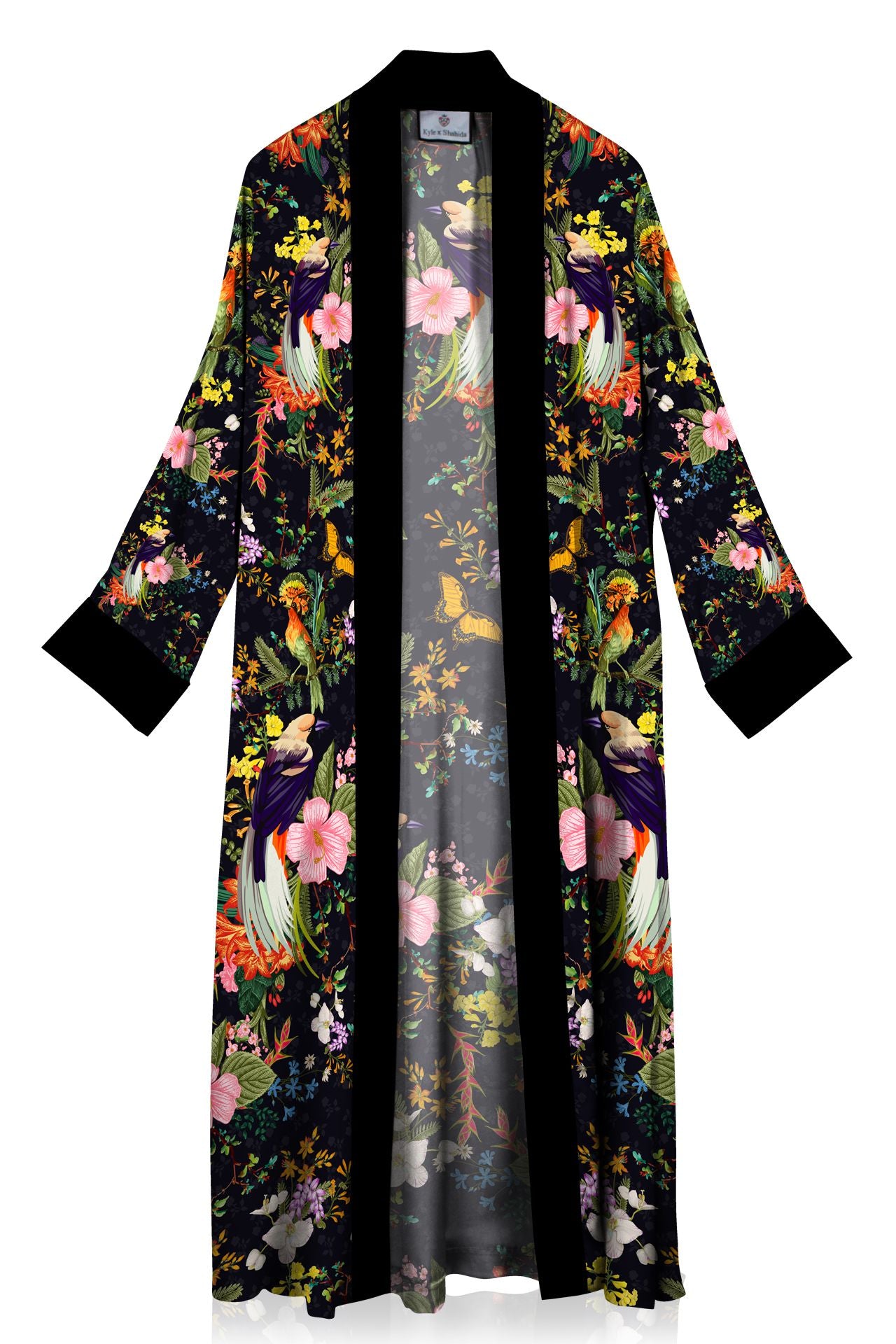 Kimono Style Robe Dress - Long Silk Kimono Robe | SS-2020 Robe Clothing ...