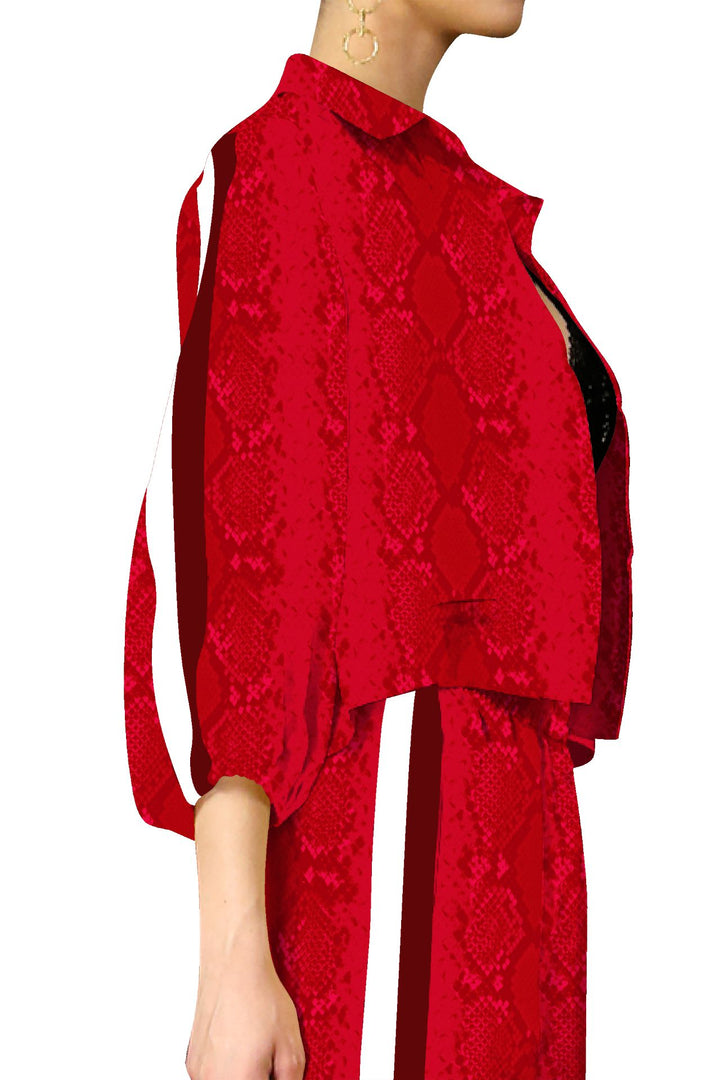 Kyle Richard, womens tracksuit, silk, designer, blood stone, cupro, vegan silk, luxury, stylish, solid, eco friendly, fashion, comfortable, outfit, silk tracksuit