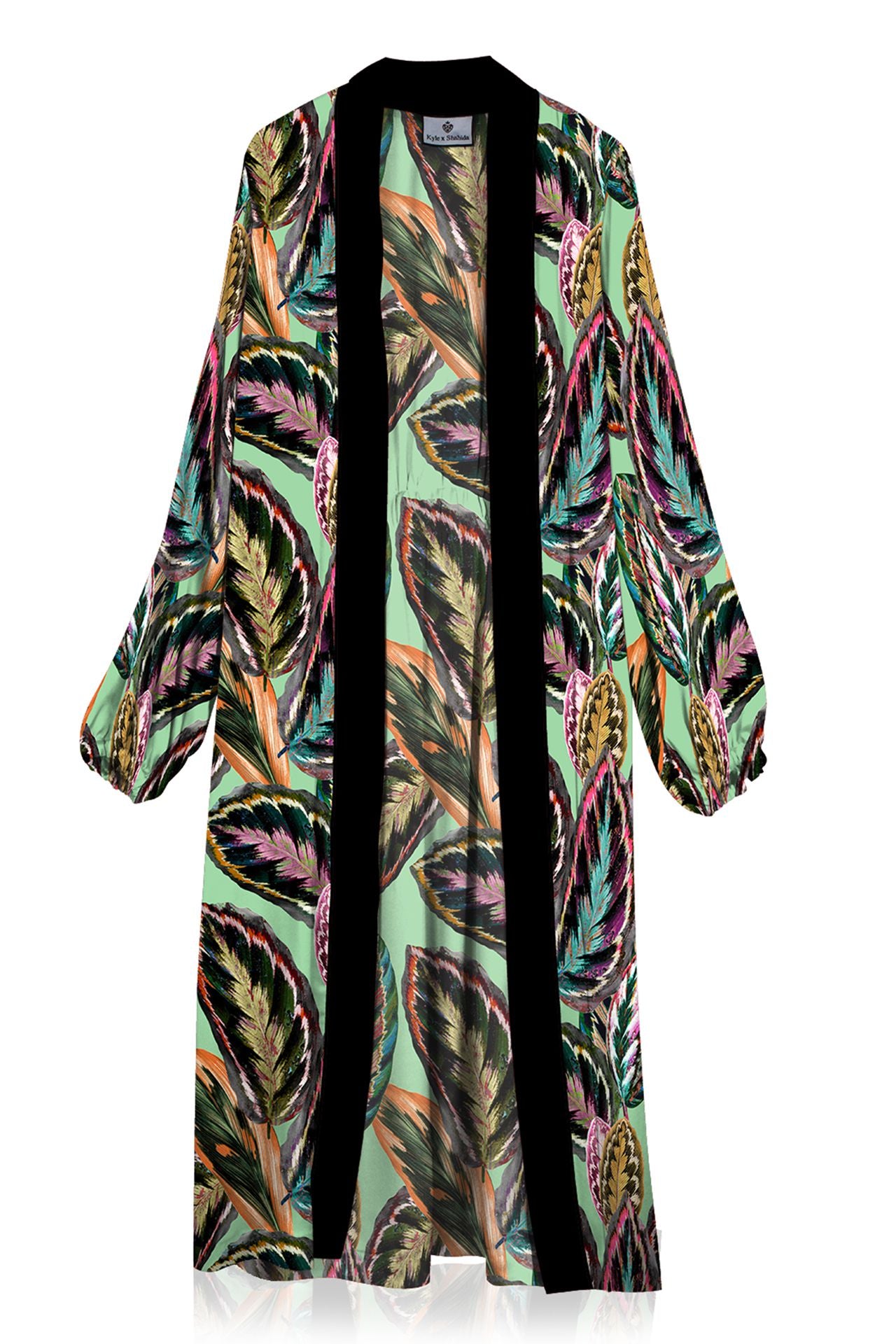 Kyle Leaf Print Robe Dress on Rhobh