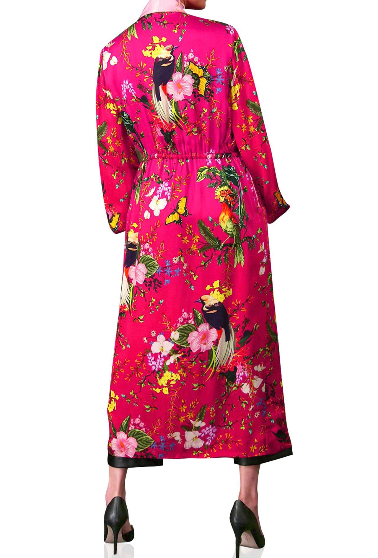 Long Robe Dress in Floral Print
