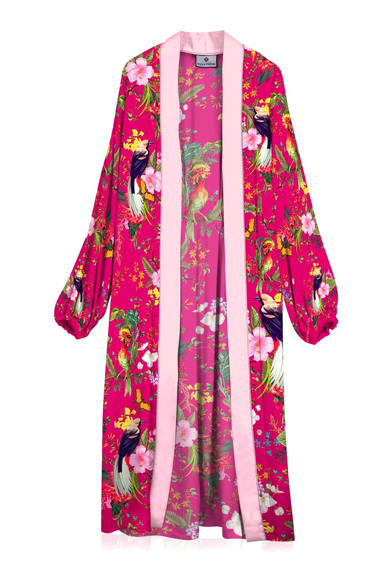 Long Robe Dress in Floral Print