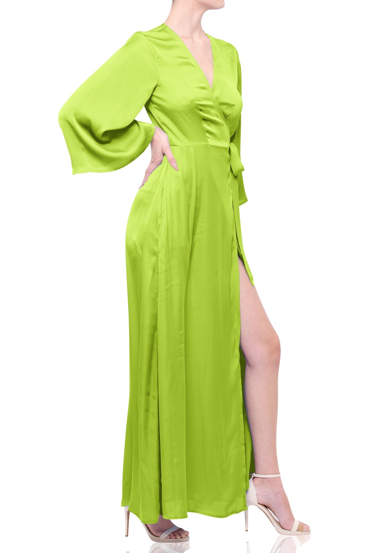 Trending Full Sleeve Long Maxi Wrap Dress