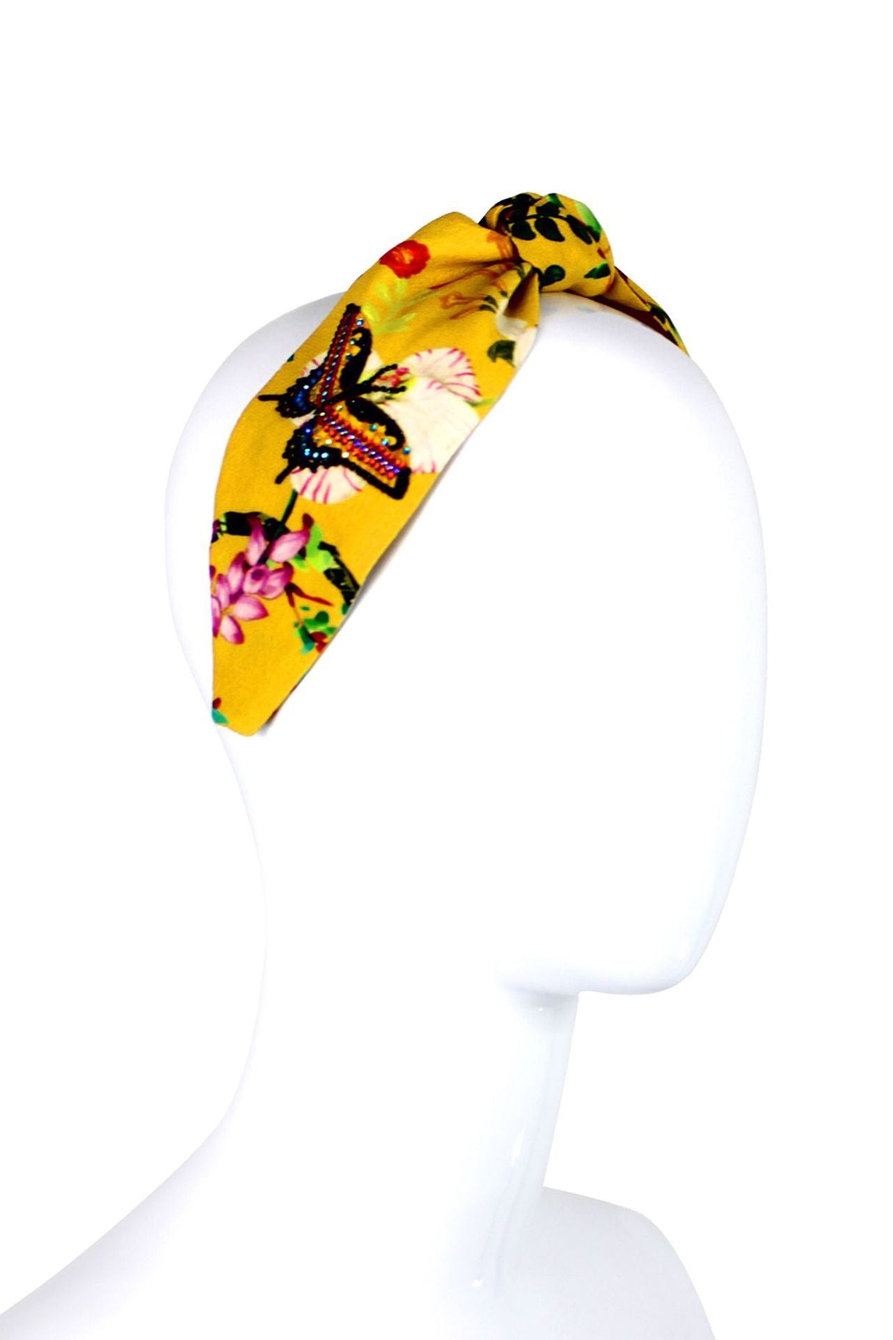 Silk Headband in Yellow