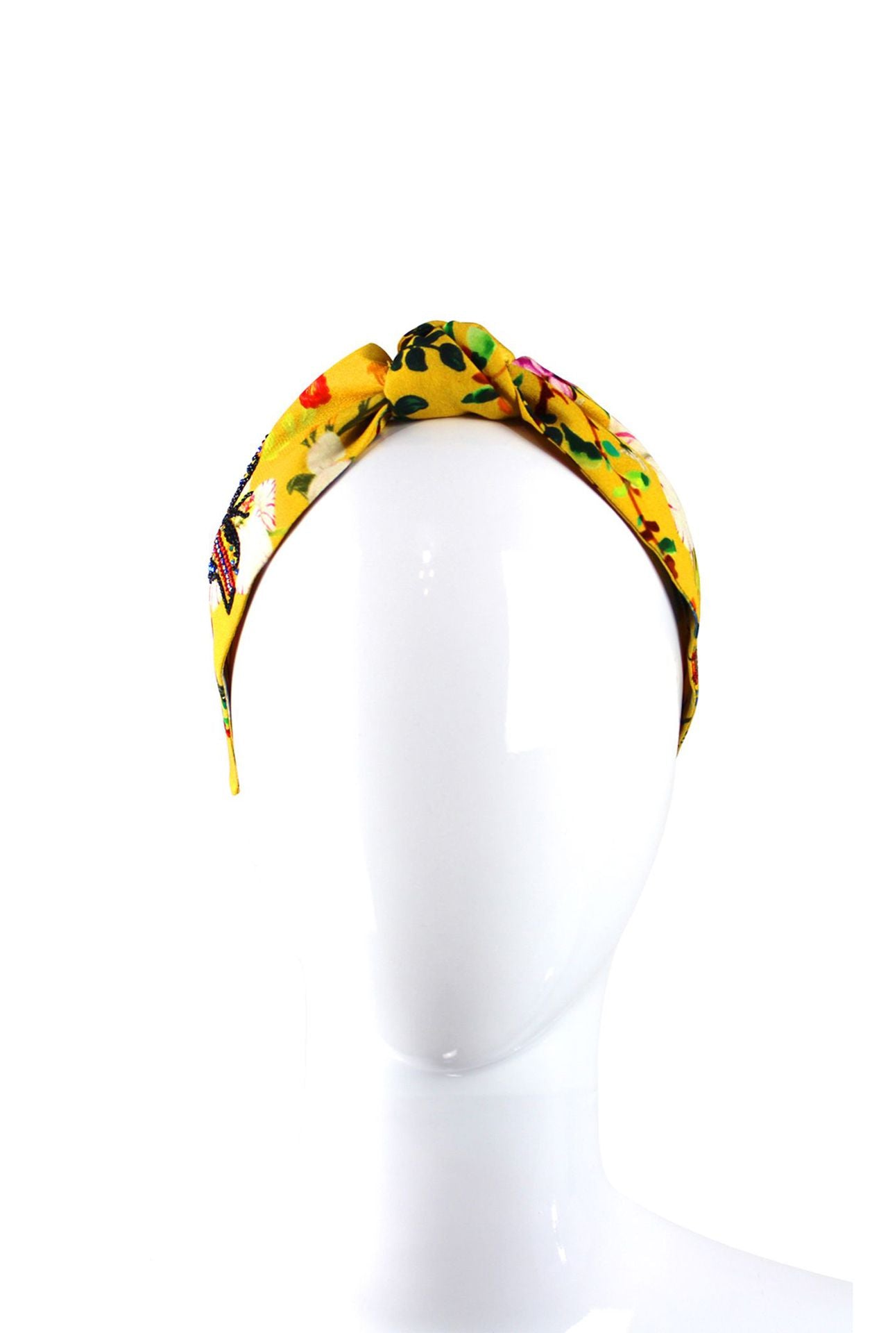 Silk Headband in Yellow