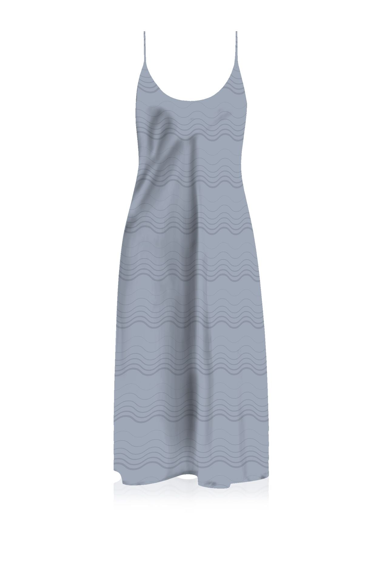 Sustainable Vegan Silk Midi Camisole Slip Dress