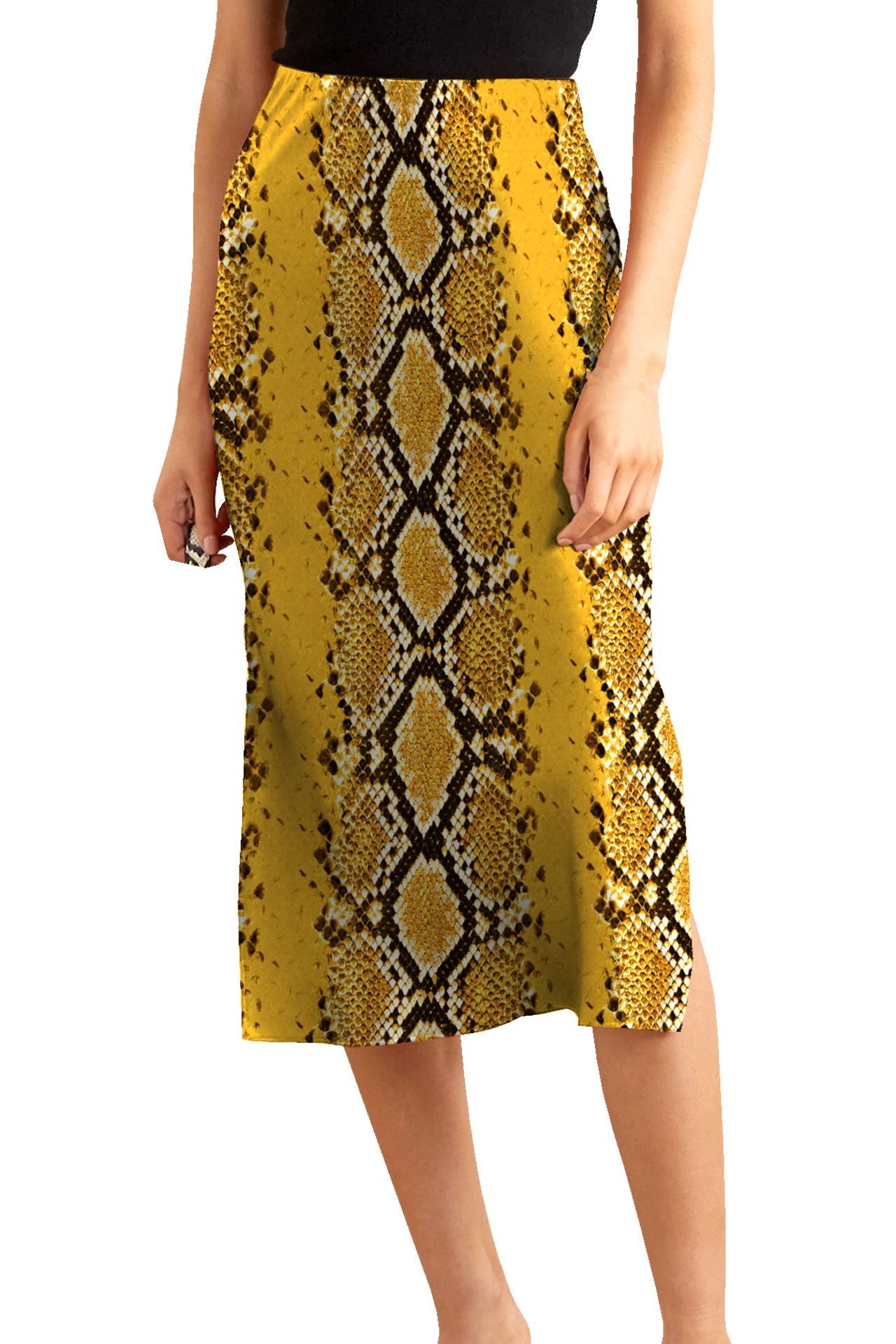 Cupro Sustainable Skirt In Golden Cob