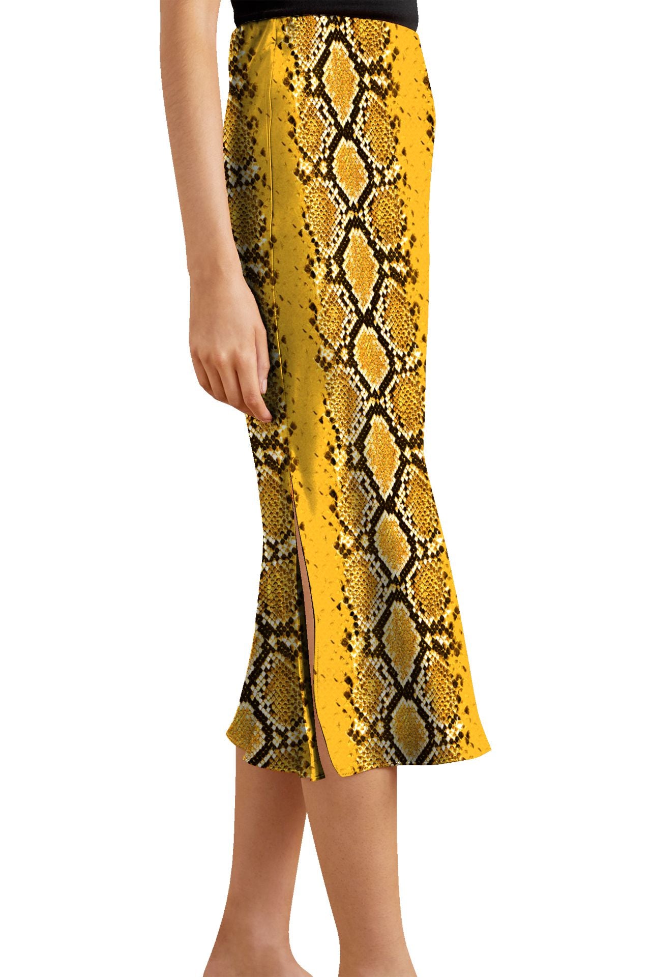 Cupro Sustainable Skirt In Golden Cob