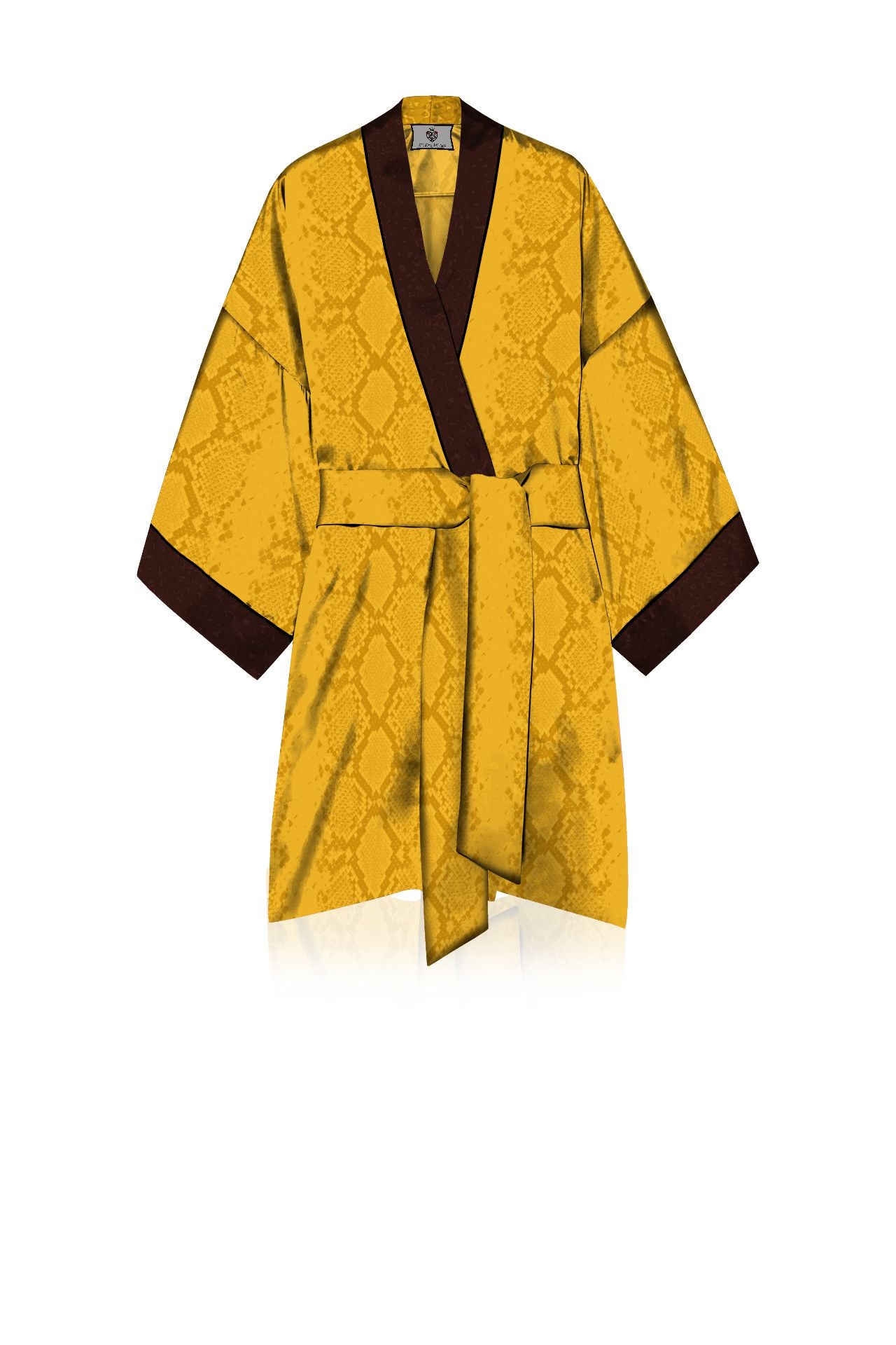 Sustainable Silk Cupro Short Length Kimono Robe