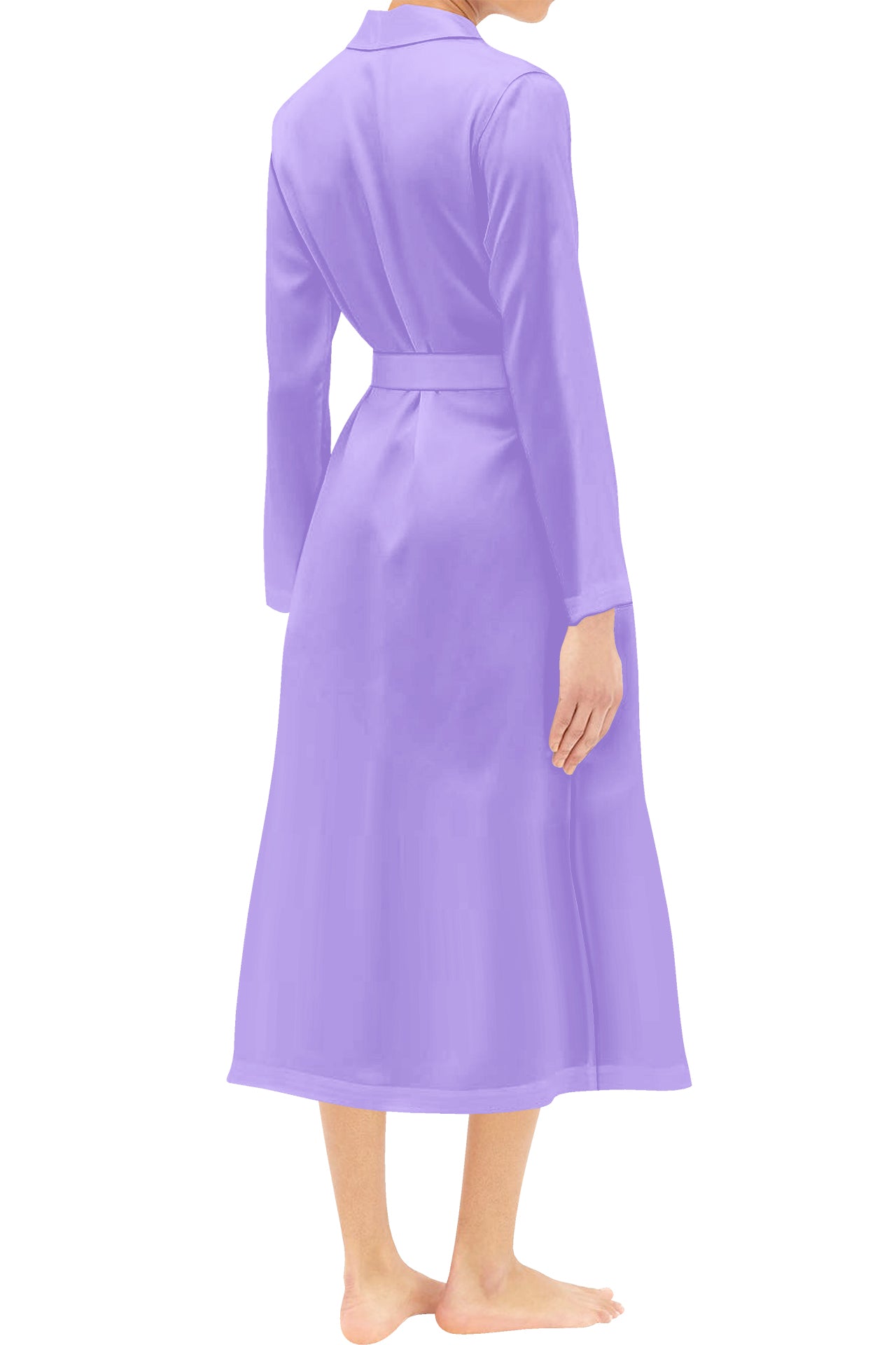 Made With Biodegradable  Fabrics Midi Length Wrap Dress in Digital Lavender