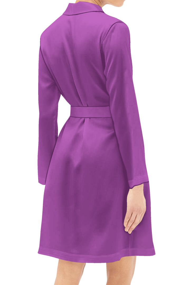 dahlia wrap mini dress Free People Dahlia Pink Mini Wrap xs long sleeve