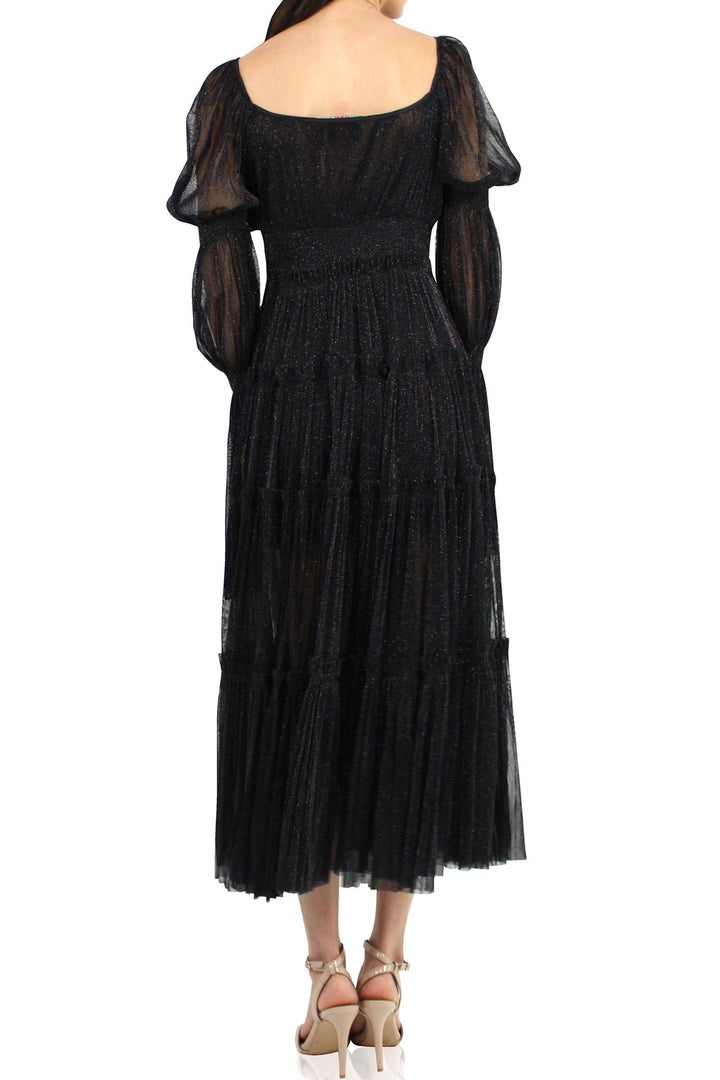 sheer designer dress Jovani 06082 One Sleeve Sheer Dress