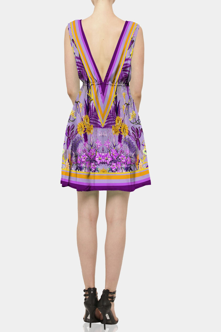 short purple dress for wedding guest Purple Embellished Short Dress L