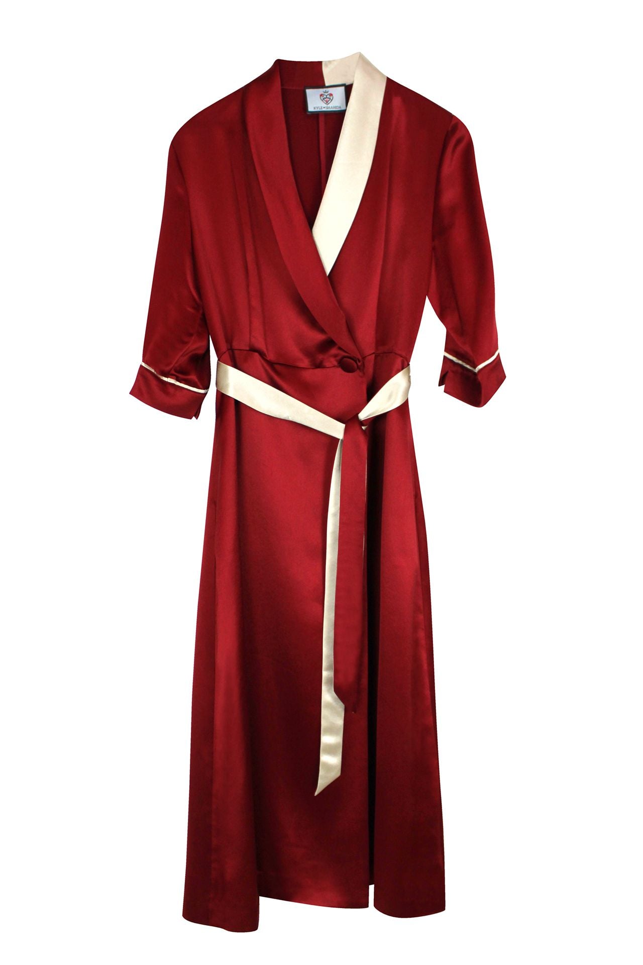 Silk-Belted-Robe-Dress-In-Red-By-Kyle-Richard
