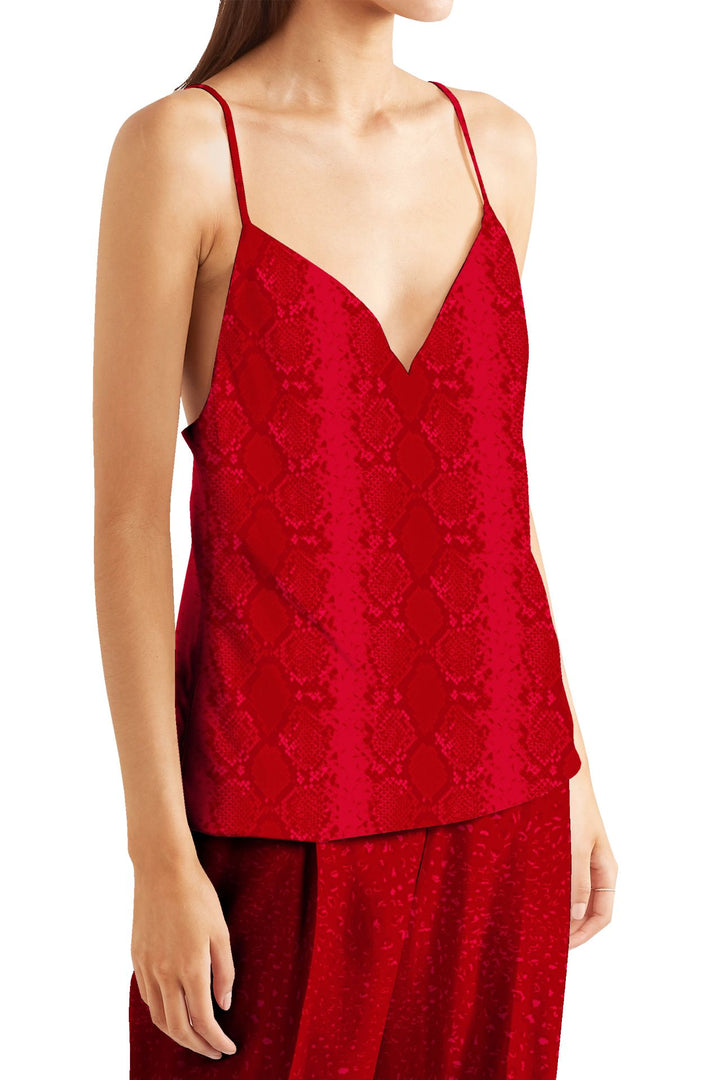 solid blood stone, vegan silk, cami top, Kyle Richards, sustainable fabric, womens fashion, designer top, luxury, stylish