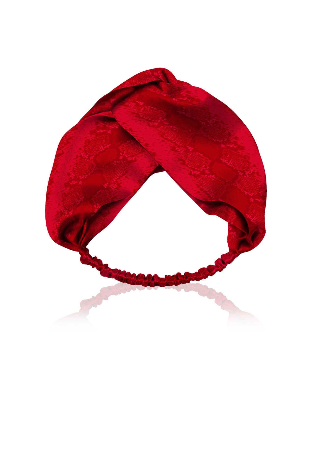 Made with Cupro  Vegan Silk headband in Blood Stone