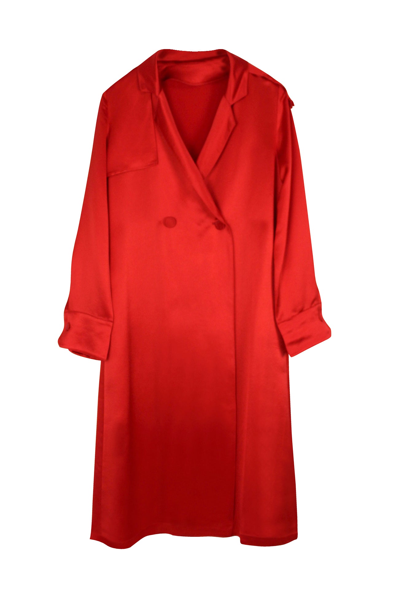 Women-Designer-Belted-Robe-Dress-In-Red-By-Kyle-Richards
